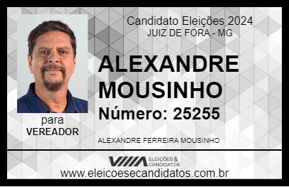 Candidato ALEXANDRE MOUSINHO 2024 - JUIZ DE FORA - Eleições