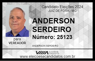 Candidato ANDERSON SERDEIRO 2024 - JUIZ DE FORA - Eleições