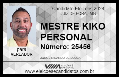 Candidato MESTRE KIKO PERSONAL 2024 - JUIZ DE FORA - Eleições