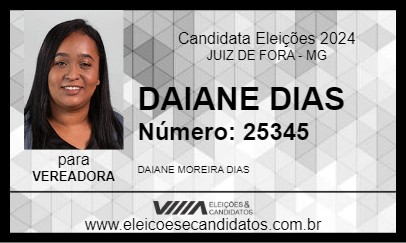 Candidato DAIANE DIAS 2024 - JUIZ DE FORA - Eleições