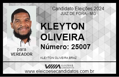 Candidato KLEYTON OLIVEIRA 2024 - JUIZ DE FORA - Eleições