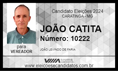 Candidato JOÃO CATITA 2024 - CARATINGA - Eleições