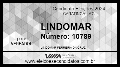 Candidato LINDOMAR 2024 - CARATINGA - Eleições