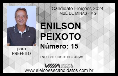 Candidato ENILSON PEIXOTO 2024 - IMBÉ DE MINAS - Eleições