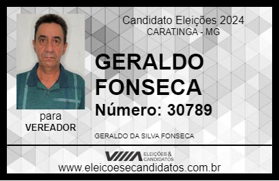 Candidato GERALDO FONSECA 2024 - CARATINGA - Eleições