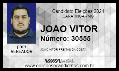 Candidato JOAO VITOR 2024 - CARATINGA - Eleições