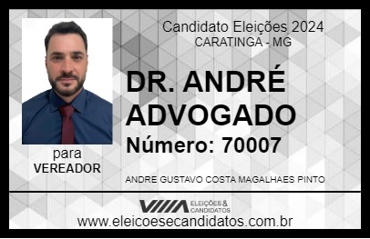 Candidato DR. ANDRÉ ADVOGADO 2024 - CARATINGA - Eleições