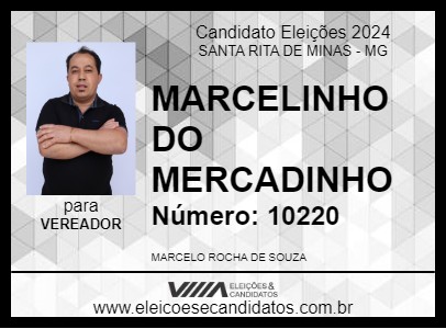 Candidato MARCELINHO DO MERCADINHO 2024 - SANTA RITA DE MINAS - Eleições