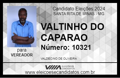 Candidato VALTINHO DO CAPARAO 2024 - SANTA RITA DE MINAS - Eleições