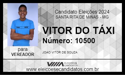 Candidato VITOR DO TÁXI 2024 - SANTA RITA DE MINAS - Eleições