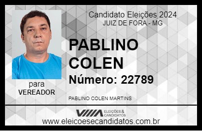 Candidato PABLINO COLEN 2024 - JUIZ DE FORA - Eleições