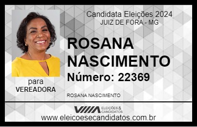 Candidato ROSANA NASCIMENTO 2024 - JUIZ DE FORA - Eleições