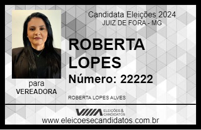 Candidato ROBERTA LOPES 2024 - JUIZ DE FORA - Eleições