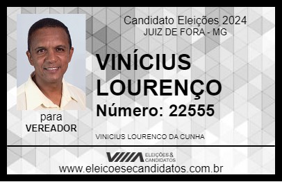 Candidato VINÍCIUS LOURENÇO 2024 - JUIZ DE FORA - Eleições