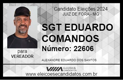 Candidato SGT EDUARDO COMANDOS 2024 - JUIZ DE FORA - Eleições