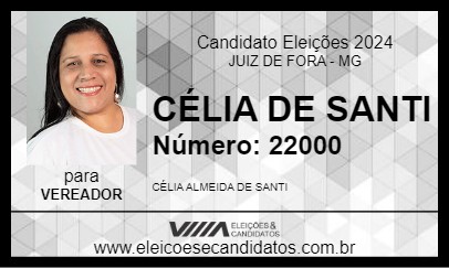 Candidato CÉLIA DE SANTI 2024 - JUIZ DE FORA - Eleições