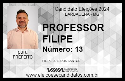 Candidato PROFESSOR FILIPE 2024 - BARBACENA - Eleições