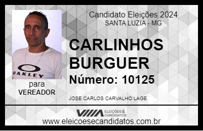 Candidato CARLINHOS BURGUER 2024 - SANTA LUZIA - Eleições