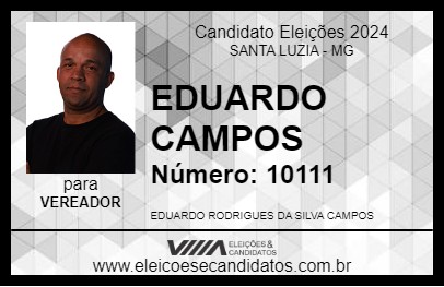 Candidato EDUARDO CAMPOS 2024 - SANTA LUZIA - Eleições