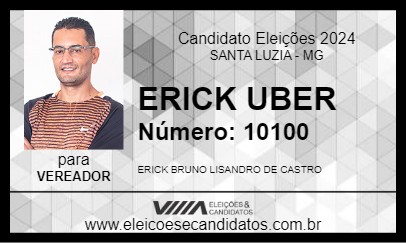 Candidato ERICK UBER 2024 - SANTA LUZIA - Eleições