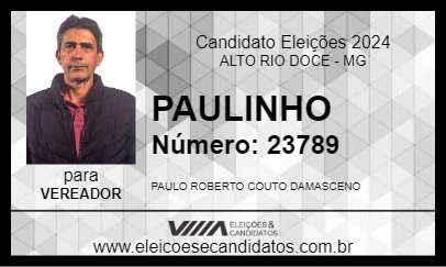 Candidato PAULINHO 2024 - ALTO RIO DOCE - Eleições