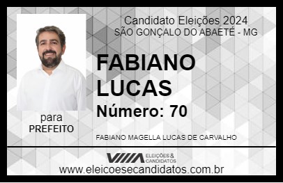 Candidato FABIANO 2024 - SÃO GONÇALO DO ABAETÉ - Eleições