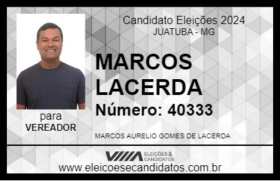 Candidato MARCOS LACERDA 2024 - JUATUBA - Eleições