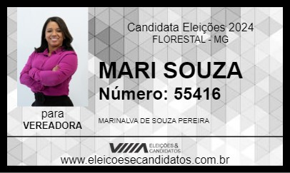 Candidato MARI SOUZA 2024 - FLORESTAL - Eleições