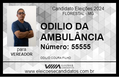 Candidato ODILIO DA AMBULÂNCIA 2024 - FLORESTAL - Eleições