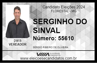 Candidato SERGINHO DO SINVAL 2024 - FLORESTAL - Eleições