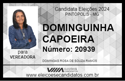 Candidato DOMINGUINHA CAPOEIRA 2024 - PINTÓPOLIS - Eleições