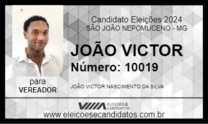 Candidato JOÃO VICTOR 2024 - SÃO JOÃO NEPOMUCENO - Eleições