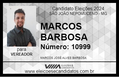 Candidato MARCOS BARBOSA 2024 - SÃO JOÃO NEPOMUCENO - Eleições