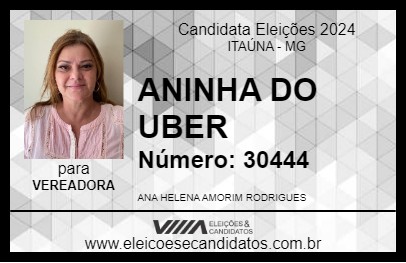 Candidato ANINHA DO UBER 2024 - ITAÚNA - Eleições