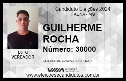 Candidato GUILHERME ROCHA 2024 - ITAÚNA - Eleições