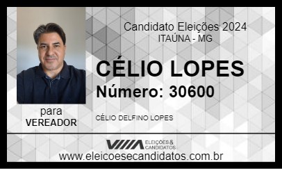 Candidato CÉLIO LOPES 2024 - ITAÚNA - Eleições