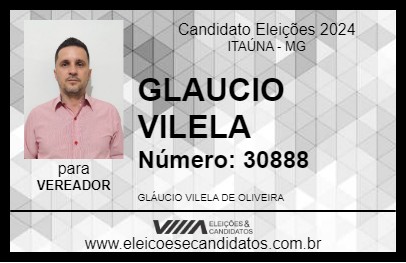 Candidato GLAUCIO VILELA 2024 - ITAÚNA - Eleições