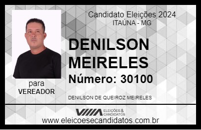 Candidato DENILSON MEIRELES - PITUCA 2024 - ITAÚNA - Eleições