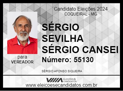 Candidato SÉRGIO SEVILHA SÉRGIO CANSEI 2024 - COQUEIRAL - Eleições