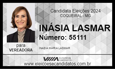 Candidato INÁSIA LASMAR 2024 - COQUEIRAL - Eleições