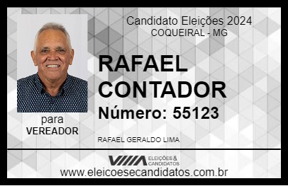 Candidato RAFAEL CONTADOR 2024 - COQUEIRAL - Eleições