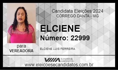 Candidato ELCIENE 2024 - CÓRREGO DANTA - Eleições