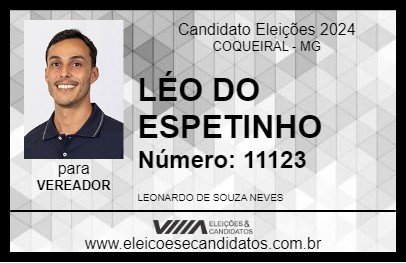 Candidato LÉO DO ESPETINHO 2024 - COQUEIRAL - Eleições