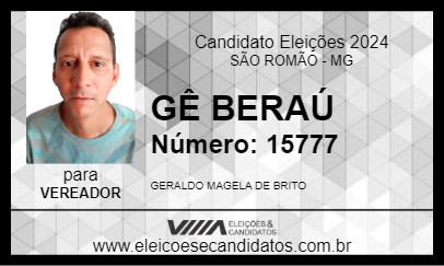 Candidato GÊ BERAÚ 2024 - SÃO ROMÃO - Eleições