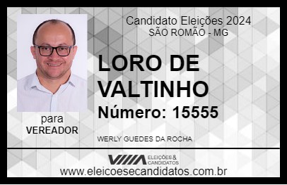 Candidato LORO DE VALTINHO 2024 - SÃO ROMÃO - Eleições