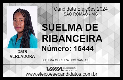 Candidato SUELMA DE RIBANCEIRA 2024 - SÃO ROMÃO - Eleições