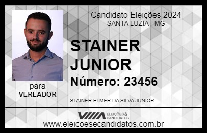 Candidato STAINER JUNIOR 2024 - SANTA LUZIA - Eleições