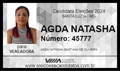 Candidato AGDA NATASHA 2024 - SANTA LUZIA - Eleições