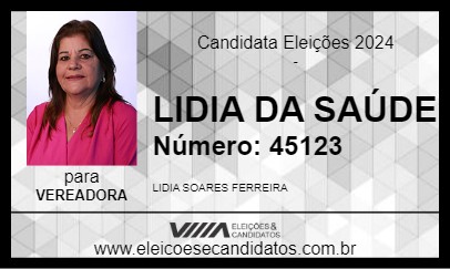 Candidato LIDIA DA SAÚDE 2024 - SANTA LUZIA - Eleições