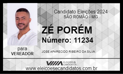 Candidato ZÉ PORÉM 2024 - SÃO ROMÃO - Eleições